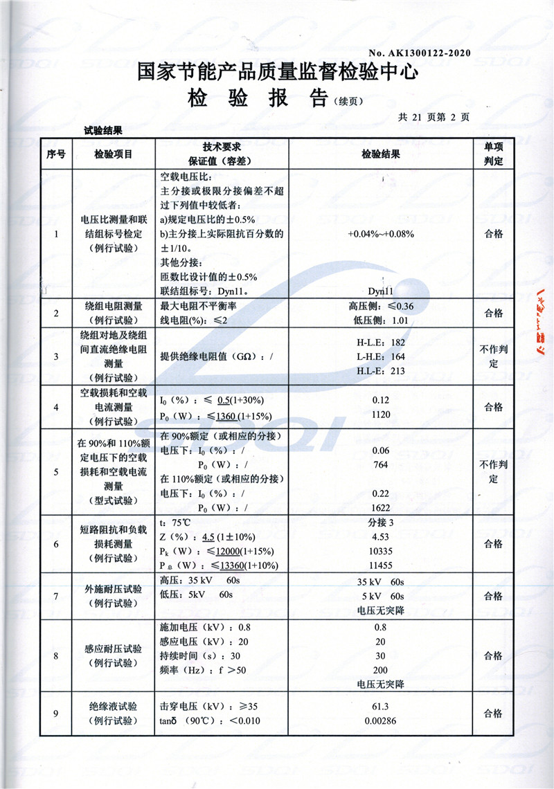 高低压试验报告-S11-1250太和太和太和油浸式变压器-2.jpg